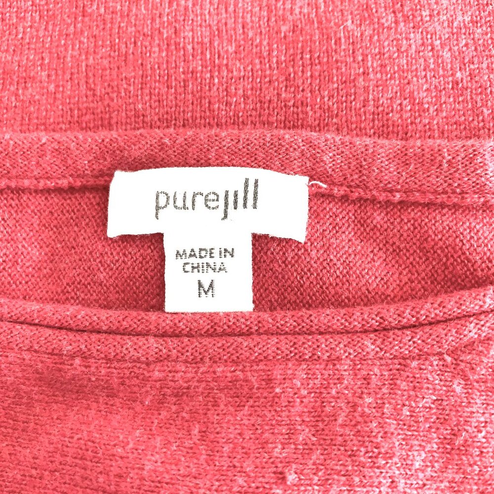 PURE J JILL Cotton and CASHMERE Nantucket Red  Sweater Size M